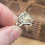 Raw Light Pink Oregon Sunstone Ring Size sz 11.5 - Sterling Silver