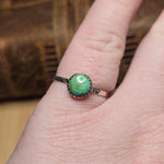 Turquoise Ring Size 9.5 – Apple Green to Teal Gradient in Copper + Silver
