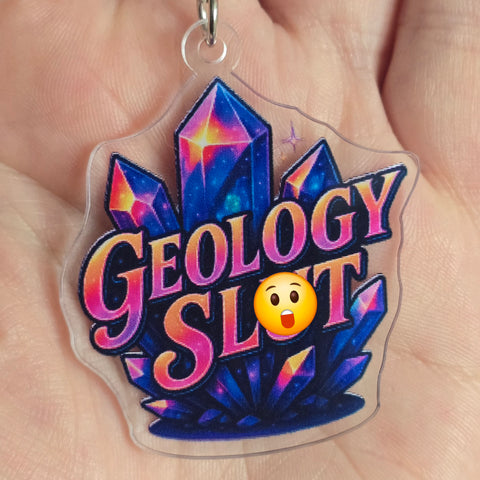 Geology Keychain – Acrylic Crystal Charm for the Rock-Obsessed