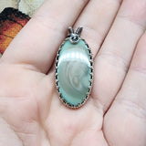 Elegant Pastel Royal Imperial Jasper Pendant in Sterling Silver