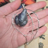 Mystic Hopper – One-of-a-Kind Purple Labradorite Frog Pendant