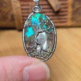 Tree of Life Pendant – Aurora Opal + Moss Agate Doublet in Sterling Silver