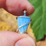 Boulder Opal Pendant - Sterling Silver Striped Ribbons of Color