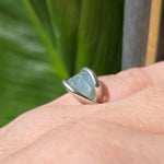 Raw Baby Blue Mt Antero Aquamarine Crystal Ring Sterling Silver Sz 7