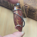 Norena Jasper Pendant – Sterling Silver with Natural Iron Bloom - Rock Your World 