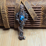 Boulder Opal Keepers Key – Sterling Silver + 14kt Rose Gold Fill