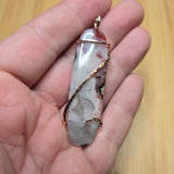 Parallax Agate Pendant in 14kt Rose Gold Fill