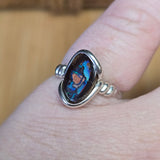Koroit Yowah Nut Boulder Opal Ring Size 8.5 – Sterling Silver