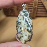 River Jasper Pendant – Forest Current in Sterling Silver