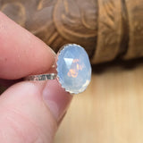 5ct Rose Cut Lavender Moon Quartz Ring sz 7.5 – Sterling Silver