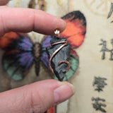 Basenite Arrowhead Pendant – Copper Wrapped Stone
