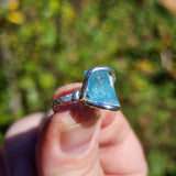 Raw Aquamarine Sterling Silver Ring Size 6 – Ocean Blue Clarity