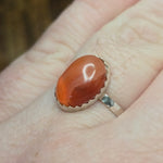 Carnelian Agate Ring sz 11 – Rare Red Agate from Southwest Washington