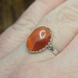 Carnelian Agate Ring sz 11 – Rare Red Agate from Southwest Washington