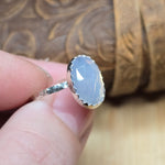 5ct Rose Cut Lavender Moon Quartz Ring sz 7.5 – Sterling Silver