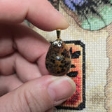 Cheetah Agate Pendant – Spotted Brazilian Stone from Apatite Mine