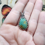 Aqua Blue Nevada Turquoise Pendant in Sterling Silver