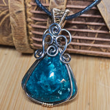 Bagdad Gem Chrysocolla Pendant – All Natural Stone Sterling Silver + Gold Fill