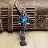 Boulder Opal Keepers Key – Sterling Silver + 14kt Rose Gold Fill