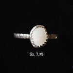 Oval Australian Precious Opal Ring in Sterling Silver Various Sizes