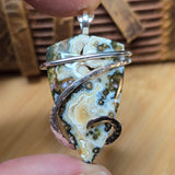River Jasper Pendant – Mosslight Current in Sterling Silver