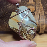 Disaster Peak Picture Jasper Pendant - Oregon Scenic Stone in Copper