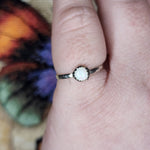 Australian Precious Opal Ring in Sterling Silver Size 7.75