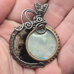Sun + Moon Eclipse Pendant - Sterling Silver 14kt Gold Fill Pendant