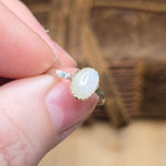 Electric Blue Flash Moonstone Ring sz 6.75 – Sterling Silver
