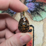Cheetah Agate Pendant – Spotted Brazilian Stone from Apatite Mine