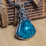 Bagdad Gem Chrysocolla Pendant – All Natural Stone Sterling Silver + Gold Fill