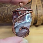 Picture Jasper Pendant – Dusty Pink Mauve + Lavender Scene in Copper