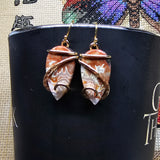 Fiery Crazy Lace Agate Earrings in 14kt Yellow Gold Fill