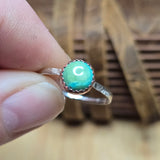 Turquoise Ring Size 9.5 – Apple Green to Teal Gradient in Copper + Silver