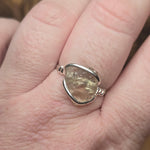 Raw Light Pink Oregon Sunstone Ring Size sz 11.5 - Sterling Silver