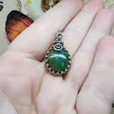 Brilliant Green Chrysoprase Pendant Necklace - Rock Your World 