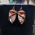 Fiery Crazy Lace Agate Earrings in 14kt Yellow Gold Fill