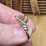 Raw Oregon Sunstone Ring with Schiller sz 6 - Sterling Silver