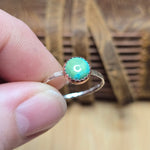 Turquoise Ring Size 9.5 – Apple Green to Teal Gradient in Copper + Silver