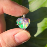 Aurora Opal Light Heart Pendant – Sterling Silver