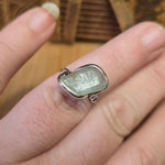 Aquamarine Sterling Silver Ring Size 7.5 – Raw Natural Crystal