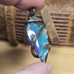 Marcasite Agate Aurora Opal Pendant – Recycled Copper