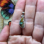 Rainbow Sparkles Boulder Opal Pendant in Sterling Silver