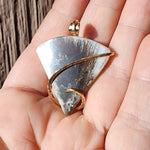 Sagenite Agate in 14kt Yellow Gold Filled Pendant - Full Spray!