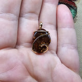 Bubbily Mexican Fire Agate Pendant in 14kt Yellow Gold Filled