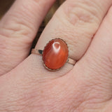 Carnelian Agate Ring sz 11 – Rare Red Agate from Southwest Washington