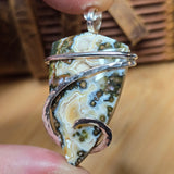 River Jasper Pendant – Mosslight Current in Sterling Silver
