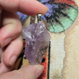Raw Amethyst Pendant – Natural Crystal Chunk Necklace
