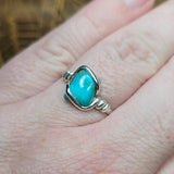 Natural Turquoise Ring sz 11 – Desert Sky Blue in Sterling Silver