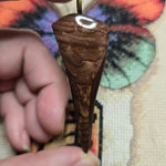 Biggs Picture Jasper Pendant – Hand-Cut Tapered Stone Dagger
